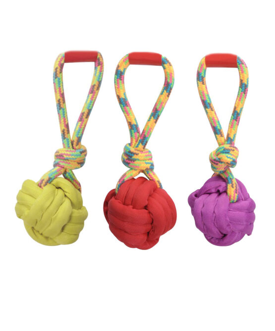 Camon palla intrecciata con maniglie in corda